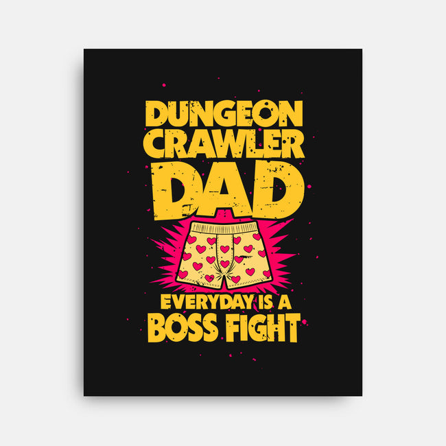 Dungeon Crawler Dad-None-Stretched-Canvas-retrodivision