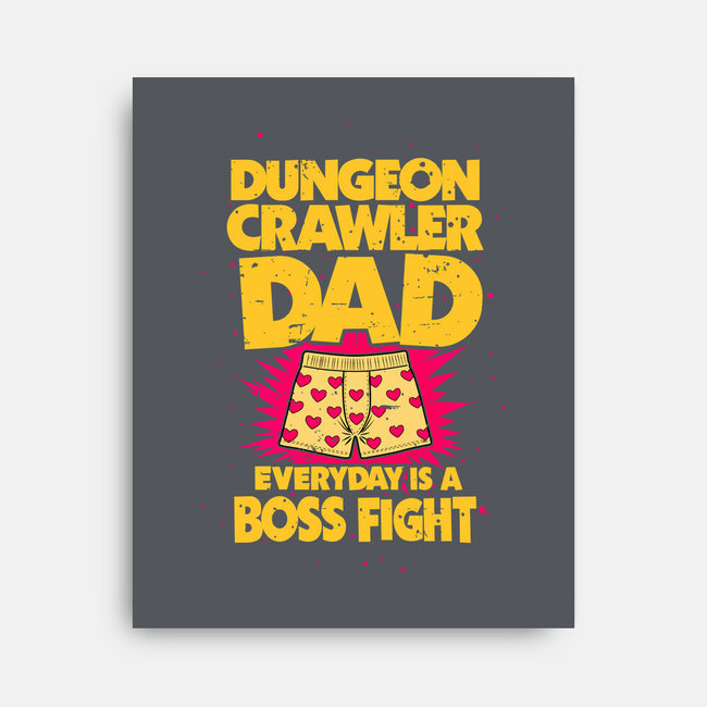 Dungeon Crawler Dad-None-Stretched-Canvas-retrodivision