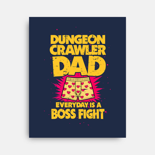 Dungeon Crawler Dad-None-Stretched-Canvas-retrodivision