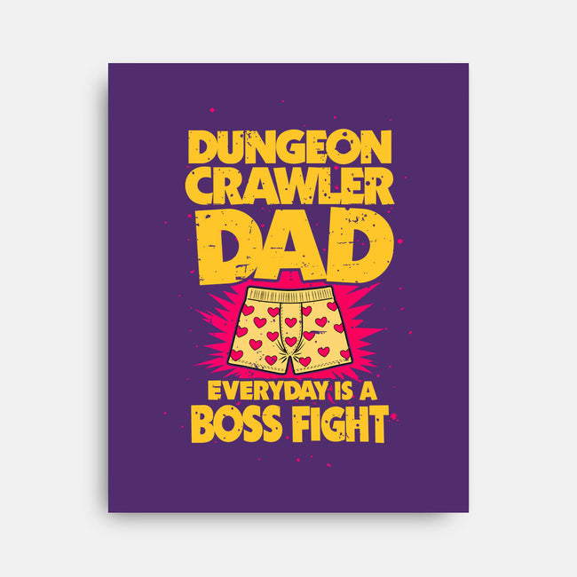 Dungeon Crawler Dad-None-Stretched-Canvas-retrodivision