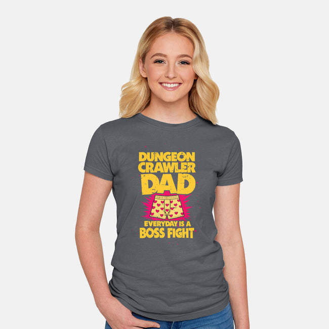 Dungeon Crawler Dad-Womens-Fitted-Tee-retrodivision