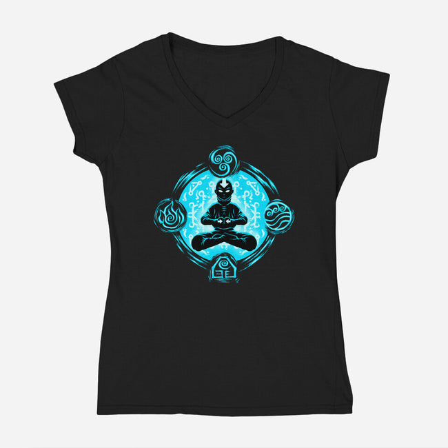 Harmony Of Elements-Womens-V-Neck-Tee-rmatix