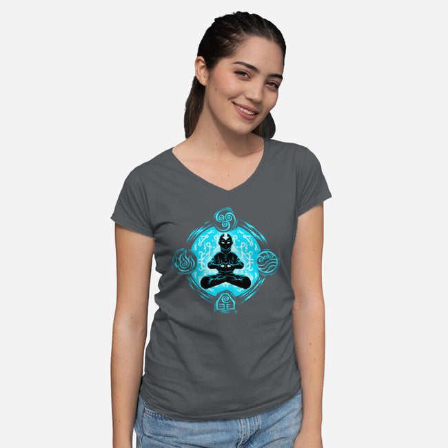 Harmony Of Elements-Womens-V-Neck-Tee-rmatix