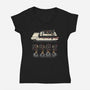 Time To Answer The Call-Womens-V-Neck-Tee-glitchygorilla