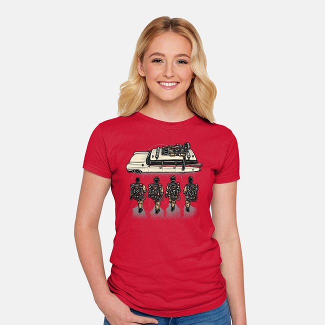 Time To Answer The Call-Womens-Fitted-Tee-glitchygorilla