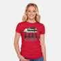 Time To Answer The Call-Womens-Fitted-Tee-glitchygorilla