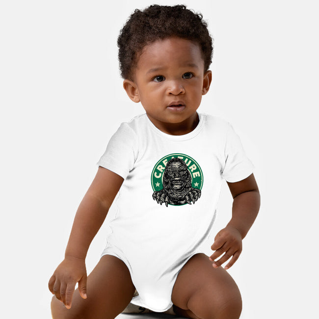 Become The Creature-Baby-Basic-Onesie-glitchygorilla
