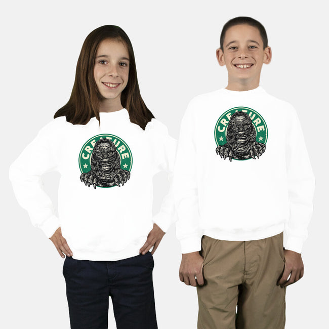Become The Creature-Youth-Crew Neck-Sweatshirt-glitchygorilla