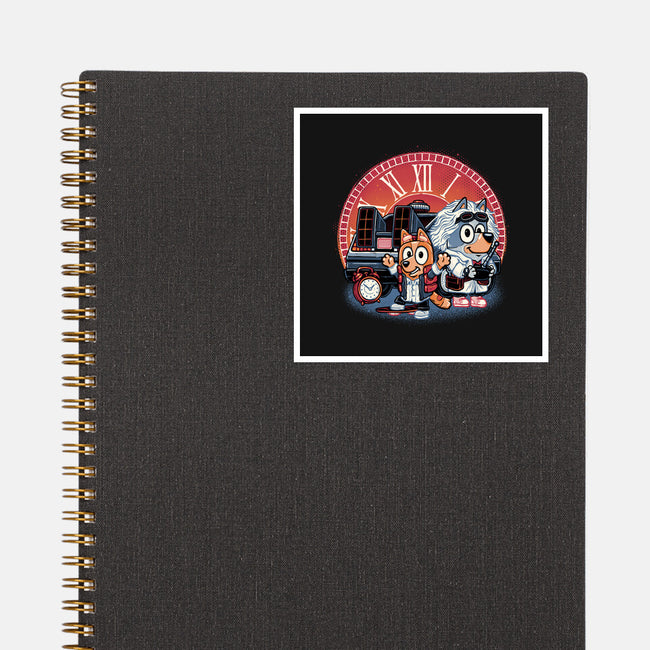 Bark In Time We Go-None-Glossy-Sticker-glitchygorilla