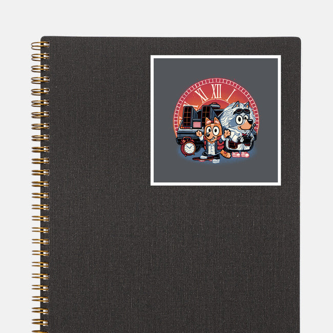 Bark In Time We Go-None-Glossy-Sticker-glitchygorilla