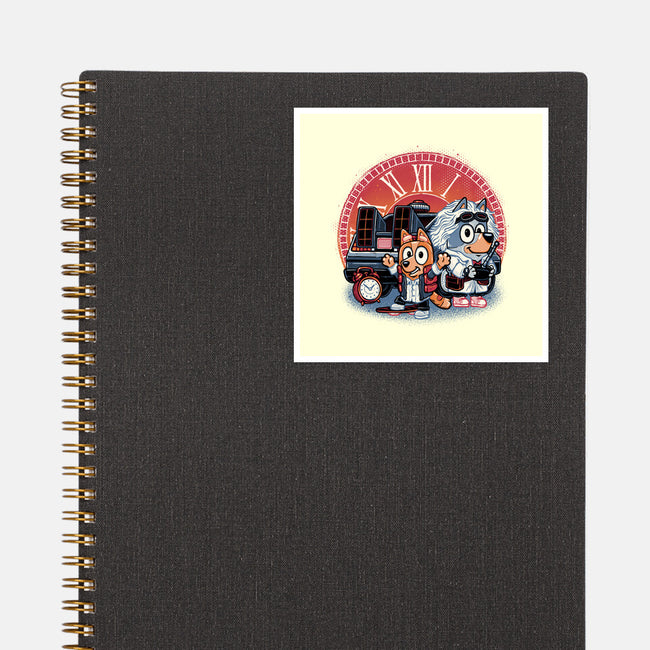 Bark In Time We Go-None-Glossy-Sticker-glitchygorilla