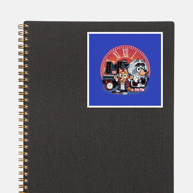 Bark In Time We Go-None-Glossy-Sticker-glitchygorilla
