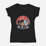 Bark In Time We Go-Womens-V-Neck-Tee-glitchygorilla