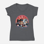 Bark In Time We Go-Womens-V-Neck-Tee-glitchygorilla