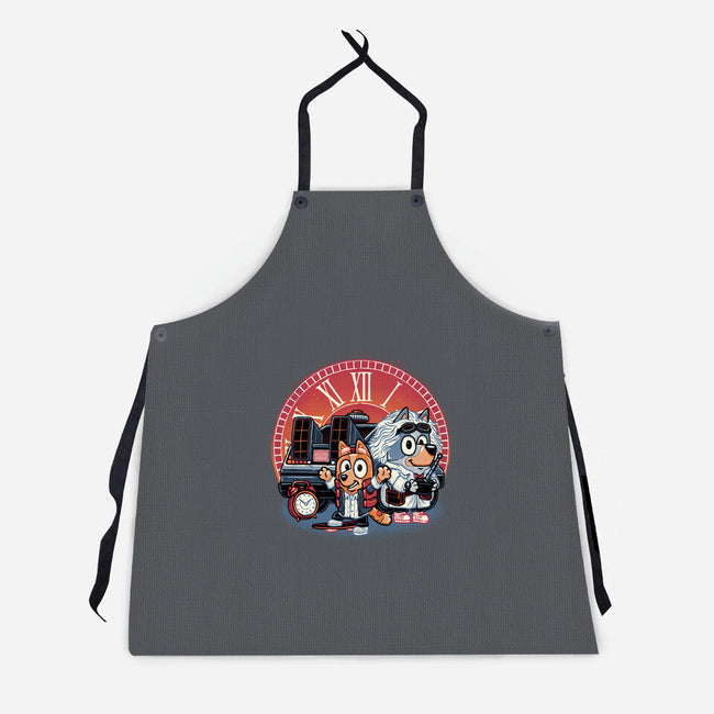 Bark In Time We Go-Unisex-Kitchen-Apron-glitchygorilla