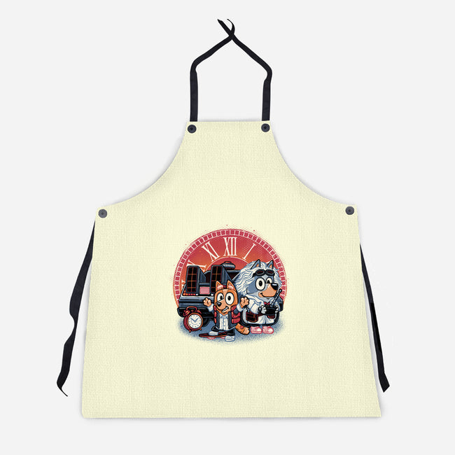 Bark In Time We Go-Unisex-Kitchen-Apron-glitchygorilla