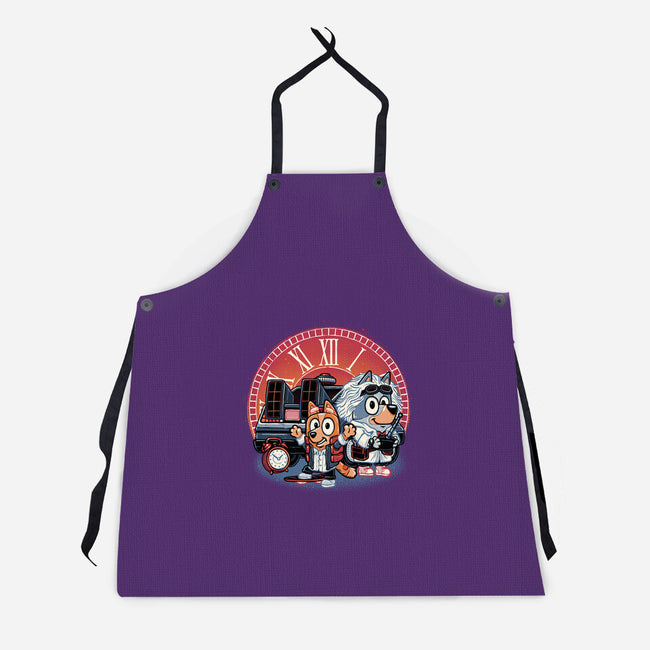 Bark In Time We Go-Unisex-Kitchen-Apron-glitchygorilla