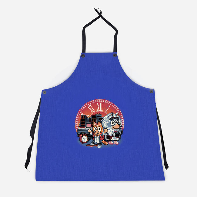 Bark In Time We Go-Unisex-Kitchen-Apron-glitchygorilla