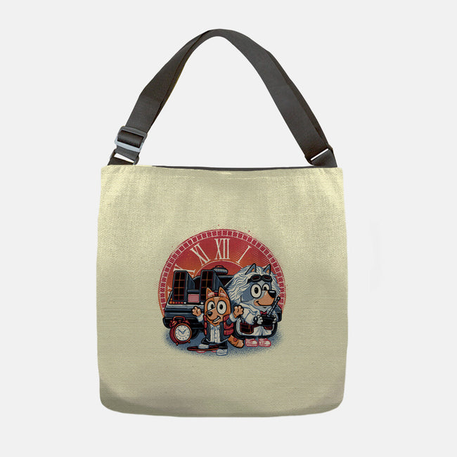 Bark In Time We Go-None-Adjustable Tote-Bag-glitchygorilla
