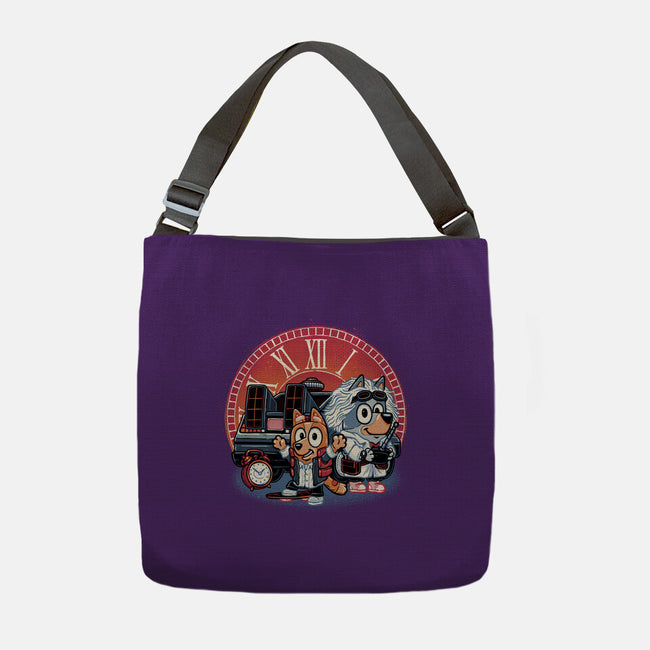 Bark In Time We Go-None-Adjustable Tote-Bag-glitchygorilla