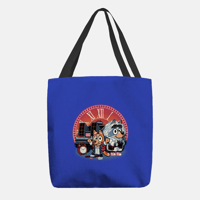 Bark In Time We Go-None-Basic Tote-Bag-glitchygorilla