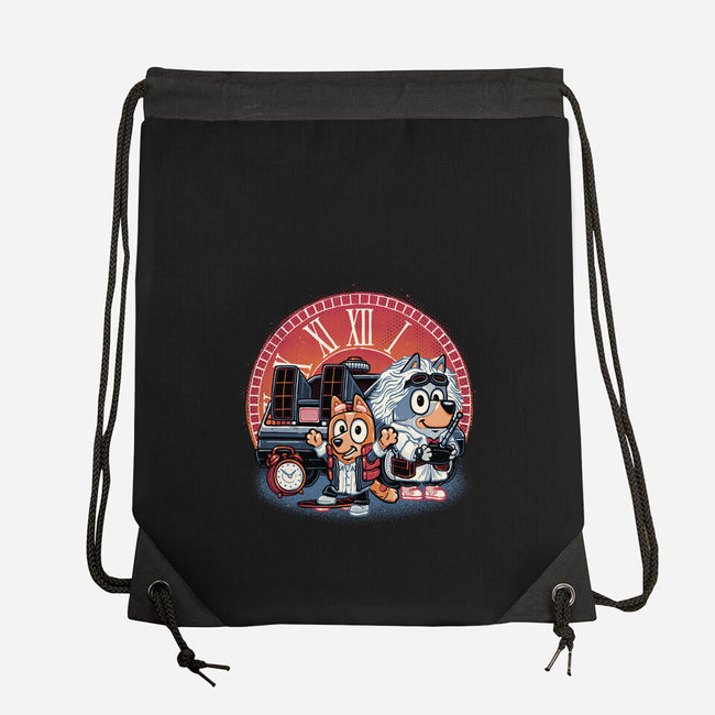 Bark In Time We Go-None-Drawstring-Bag-glitchygorilla