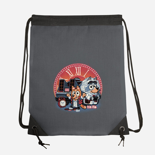 Bark In Time We Go-None-Drawstring-Bag-glitchygorilla