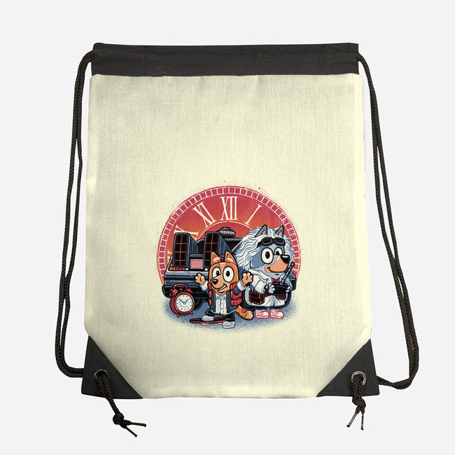 Bark In Time We Go-None-Drawstring-Bag-glitchygorilla
