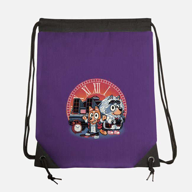 Bark In Time We Go-None-Drawstring-Bag-glitchygorilla
