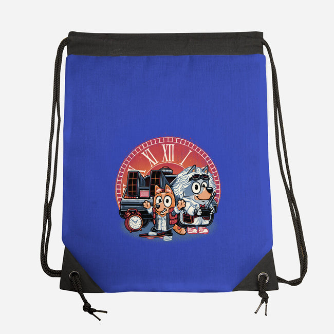 Bark In Time We Go-None-Drawstring-Bag-glitchygorilla