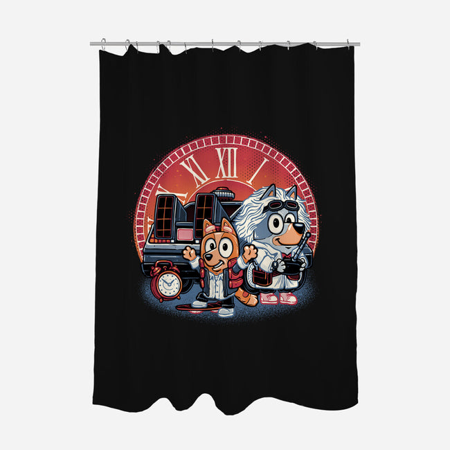 Bark In Time We Go-None-Polyester-Shower Curtain-glitchygorilla