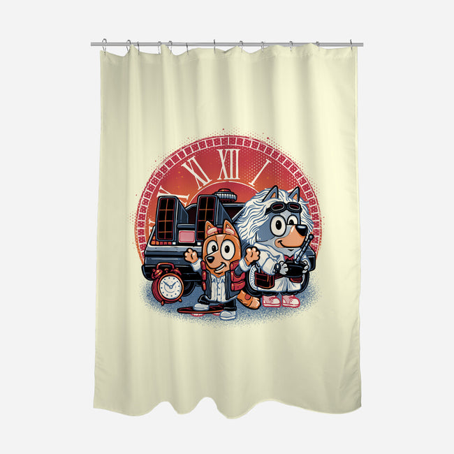 Bark In Time We Go-None-Polyester-Shower Curtain-glitchygorilla