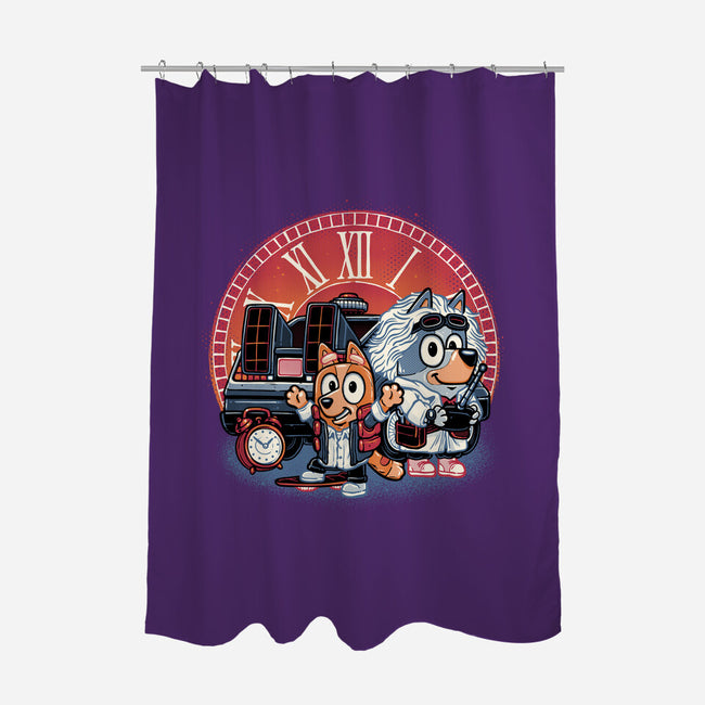 Bark In Time We Go-None-Polyester-Shower Curtain-glitchygorilla