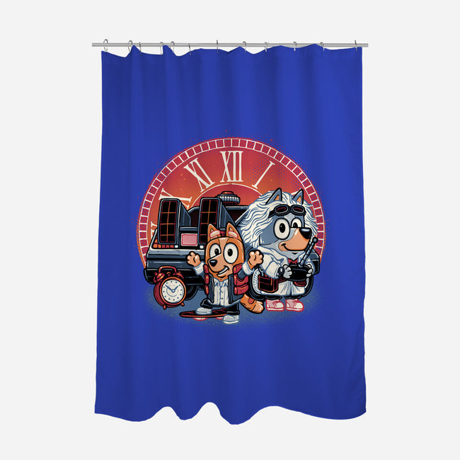 Bark In Time We Go-None-Polyester-Shower Curtain-glitchygorilla