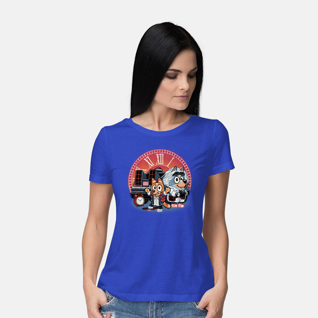 Bark In Time We Go-Womens-Basic-Tee-glitchygorilla