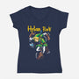 Hylian Punk-Womens-V-Neck-Tee-arace
