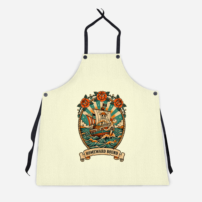 Oldschool Pirate Ship-Unisex-Kitchen-Apron-P1yu5h
