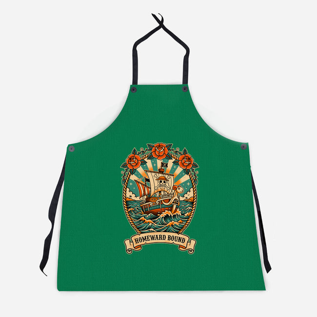 Oldschool Pirate Ship-Unisex-Kitchen-Apron-P1yu5h
