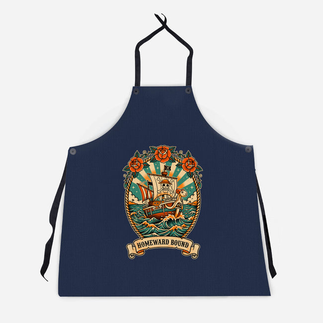 Oldschool Pirate Ship-Unisex-Kitchen-Apron-P1yu5h