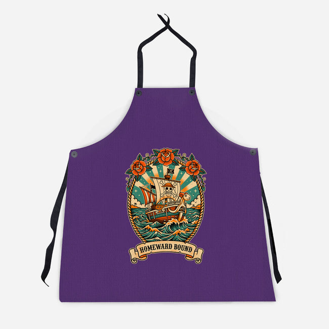 Oldschool Pirate Ship-Unisex-Kitchen-Apron-P1yu5h
