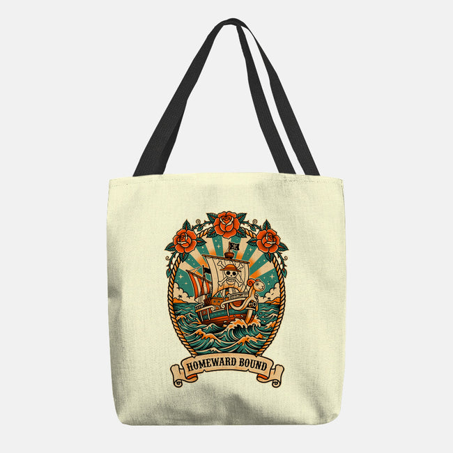 Oldschool Pirate Ship-None-Basic Tote-Bag-P1yu5h