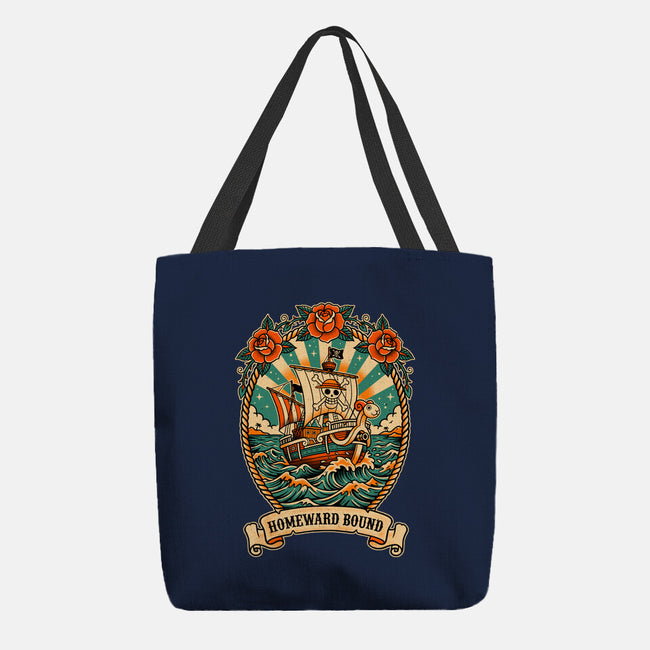 Oldschool Pirate Ship-None-Basic Tote-Bag-P1yu5h