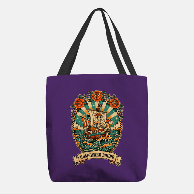 Oldschool Pirate Ship-None-Basic Tote-Bag-P1yu5h