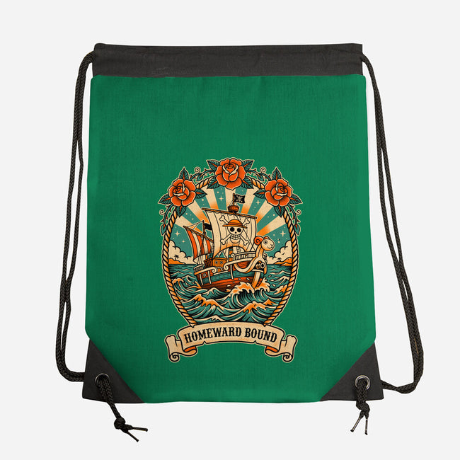 Oldschool Pirate Ship-None-Drawstring-Bag-P1yu5h