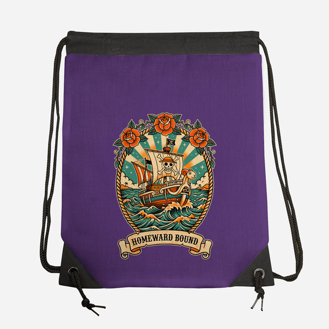 Oldschool Pirate Ship-None-Drawstring-Bag-P1yu5h