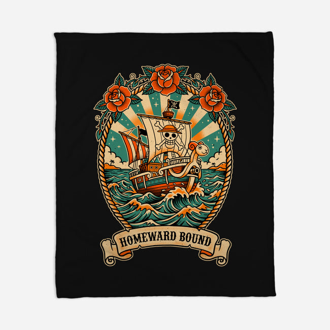Oldschool Pirate Ship-None-Fleece-Blanket-P1yu5h
