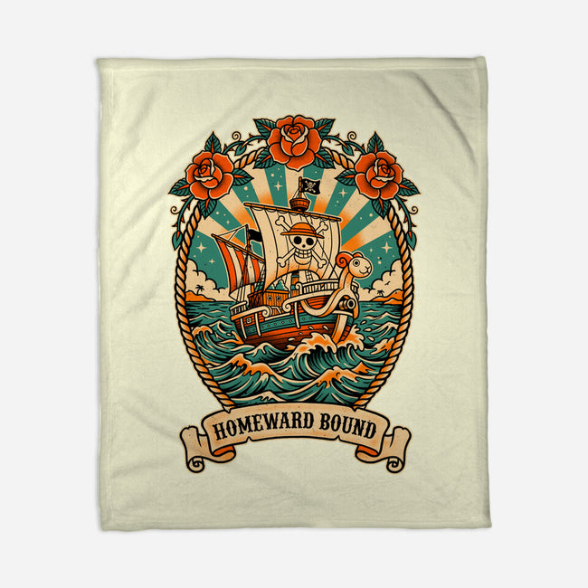 Oldschool Pirate Ship-None-Fleece-Blanket-P1yu5h