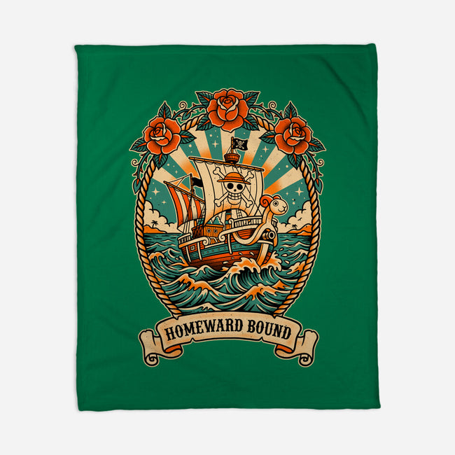 Oldschool Pirate Ship-None-Fleece-Blanket-P1yu5h