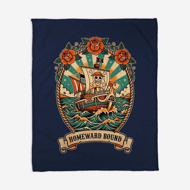 Oldschool Pirate Ship-None-Fleece-Blanket-P1yu5h