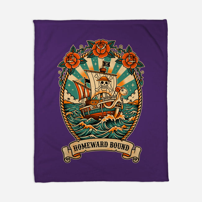 Oldschool Pirate Ship-None-Fleece-Blanket-P1yu5h